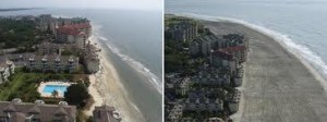 Wild Dunes Beach Renourishment before and after