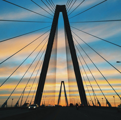 Ravenel Bridge Sunset by Instagram user @adamaref