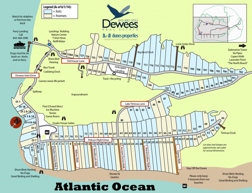 Dewees Island Map