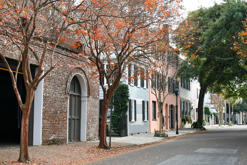 City street in Charleston, South Carolina